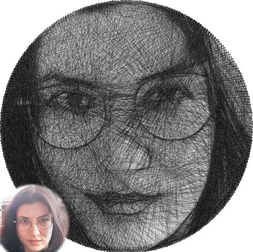 Square String Art Pattern - Geometric square frame design created with String Art Generator showing mathematical precision